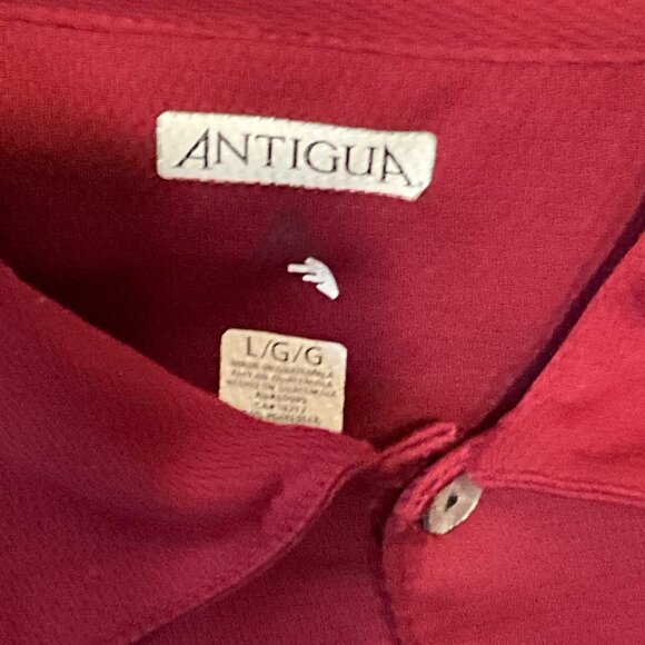University of Alabama Crimson Red Large Antigua Polo Shirt Roll Tide - Picture 4 of 5